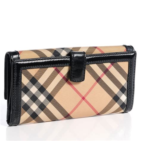 burberry nova wallet|BURBERRY Patent Nova Check Wallet Black .